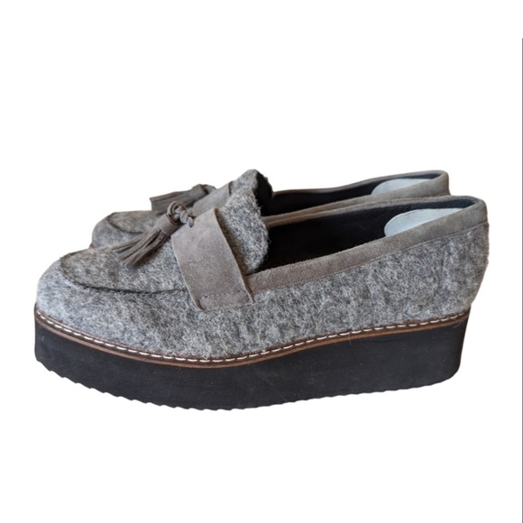 L'intervalle Grey Wool Platform Loafers size 8 / 39 - Picture 1 of 7